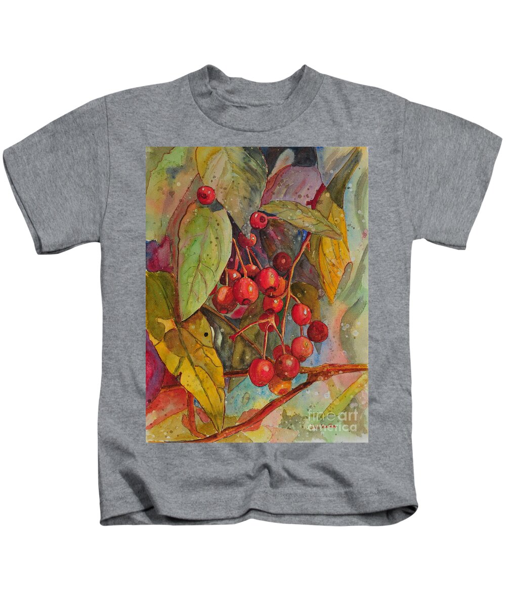 Crab Apples Kids T-Shirt featuring the painting Crab Apples I by John W Walker