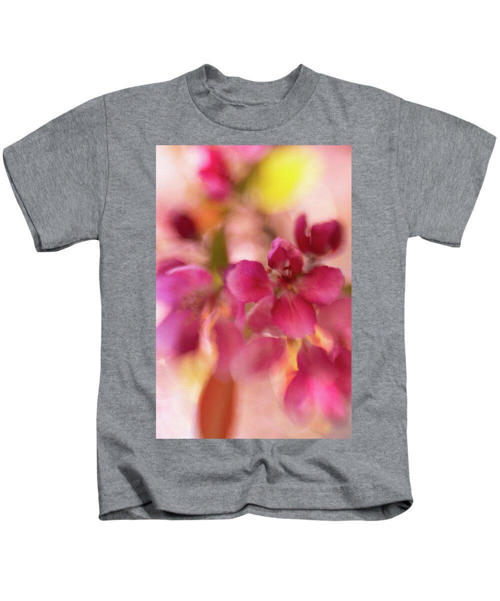 Flower Kids T-Shirt featuring the photograph Crabapple Pink by Pamela Taylor