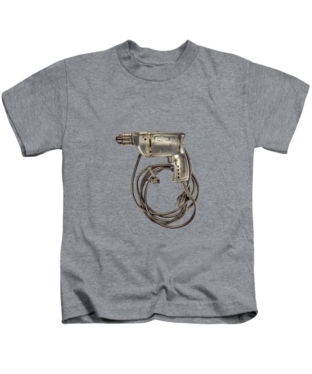 Antique Kids T-Shirt featuring the photograph Craftsman Drill Motor Left Side by YoPedro