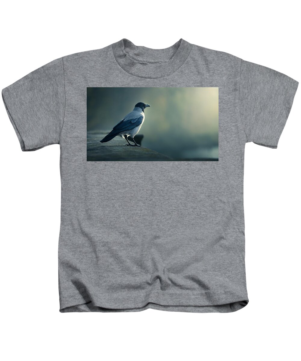 Crow Kids T-Shirt featuring the photograph Crow by Jackie Russo