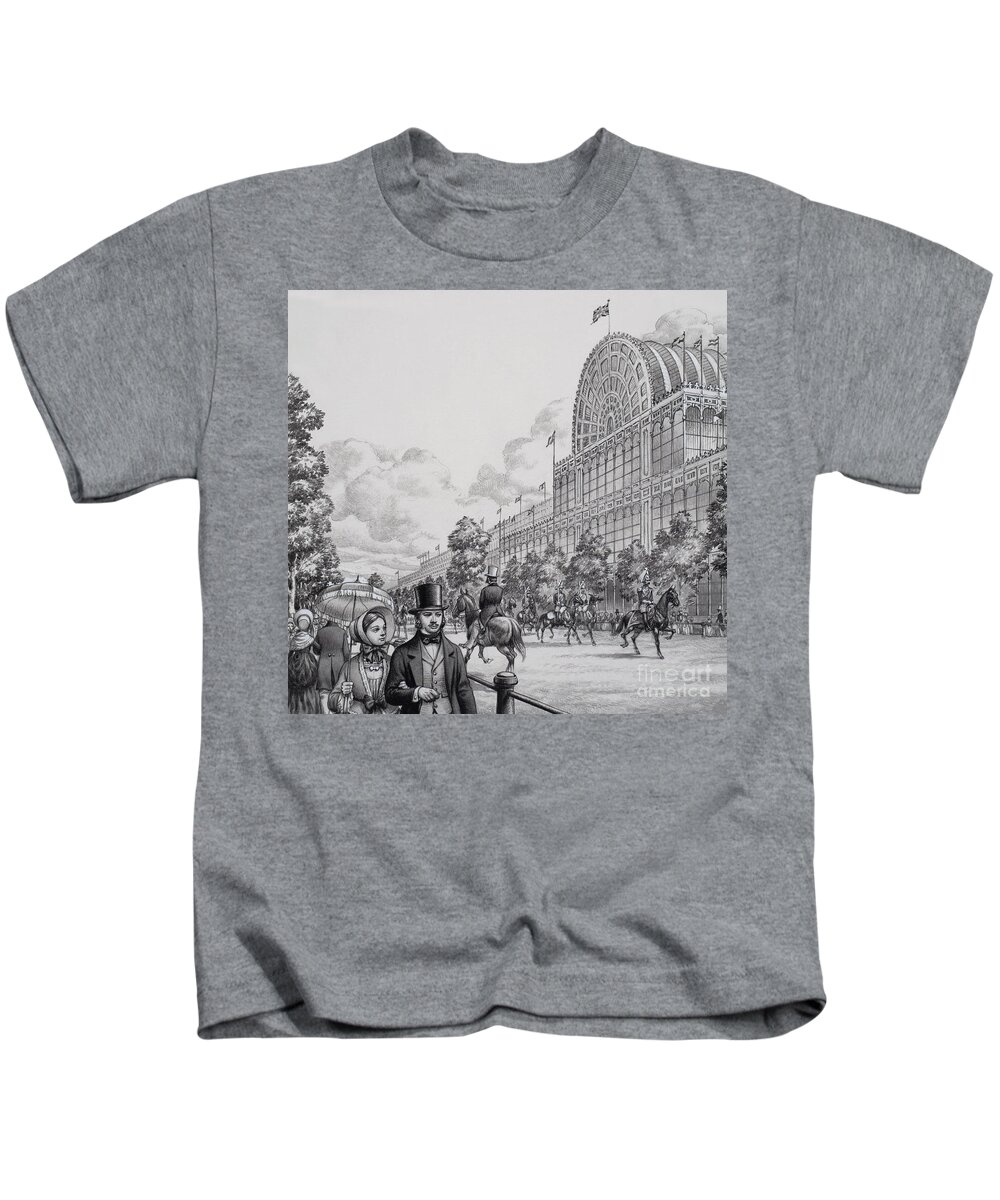 Crystal Palace Kids T-Shirt featuring the painting Crystal Palace by Pat Nicolle