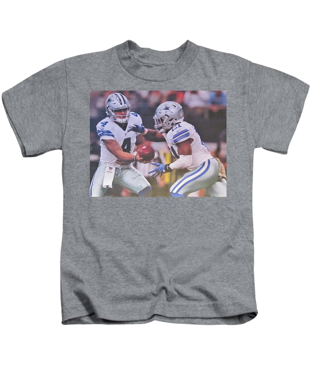 Dak Prescott and Ezekiel Elliott Dallas Cowboys Kids T-Shirt by Donna  Wilson - Pixels
