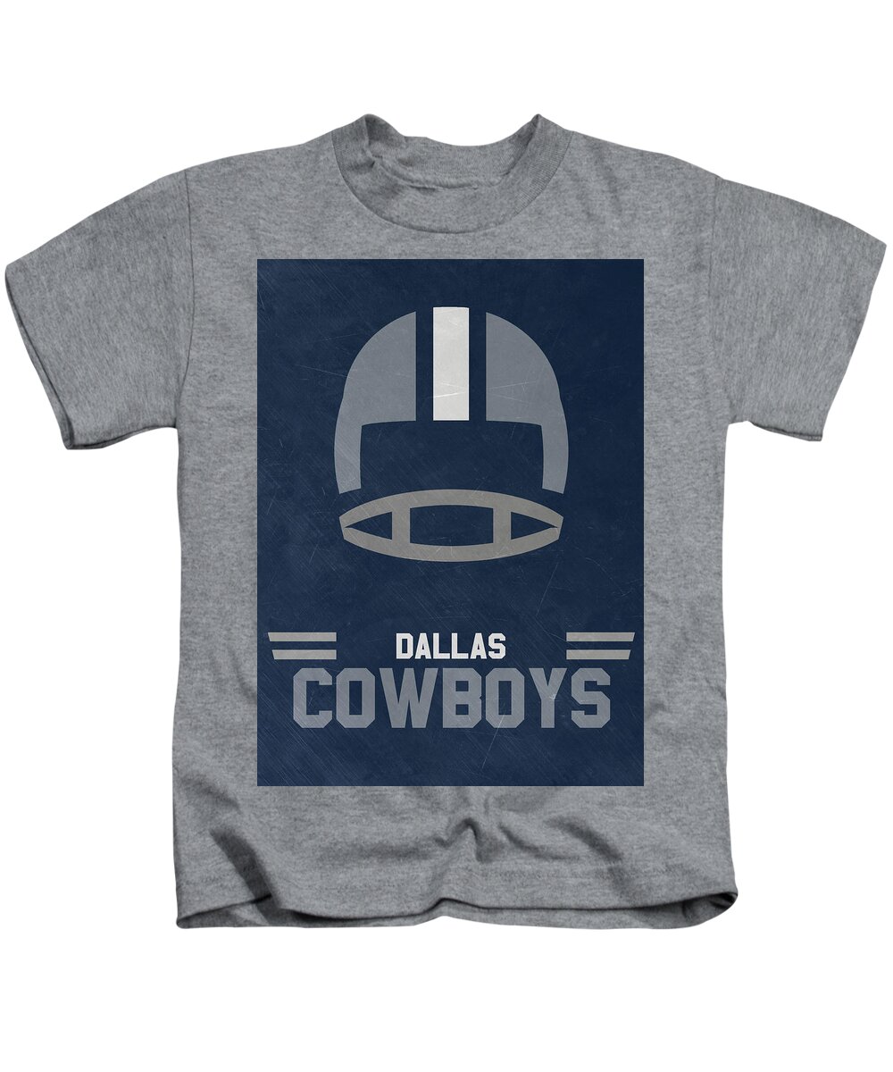 Dallas Cowboys Vintage Art Kids T-Shirt by Joe Hamilton - Pixels