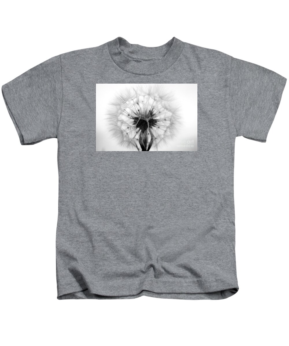 Dandelion Kids T-Shirt featuring the photograph Dandelion mono by Shawn Jeffries