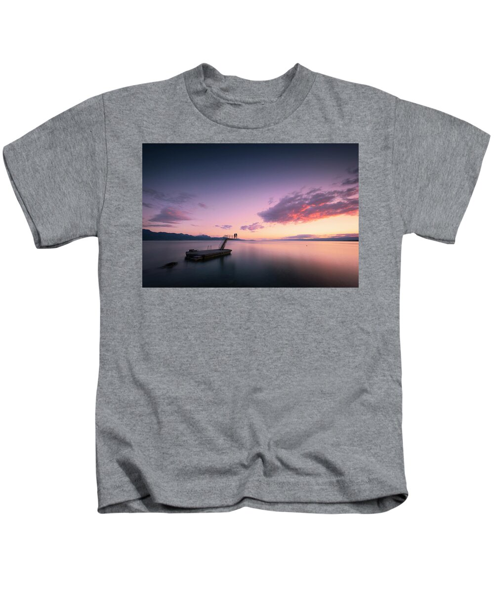 Dive Kids T-Shirt featuring the photograph Dazzled by happiness by Dominique Dubied