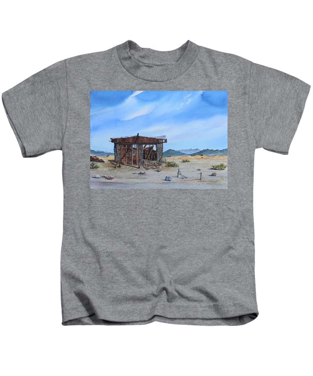 Death Valley Kids T-Shirt featuring the painting Death Valley Mine by Joseph Burger
