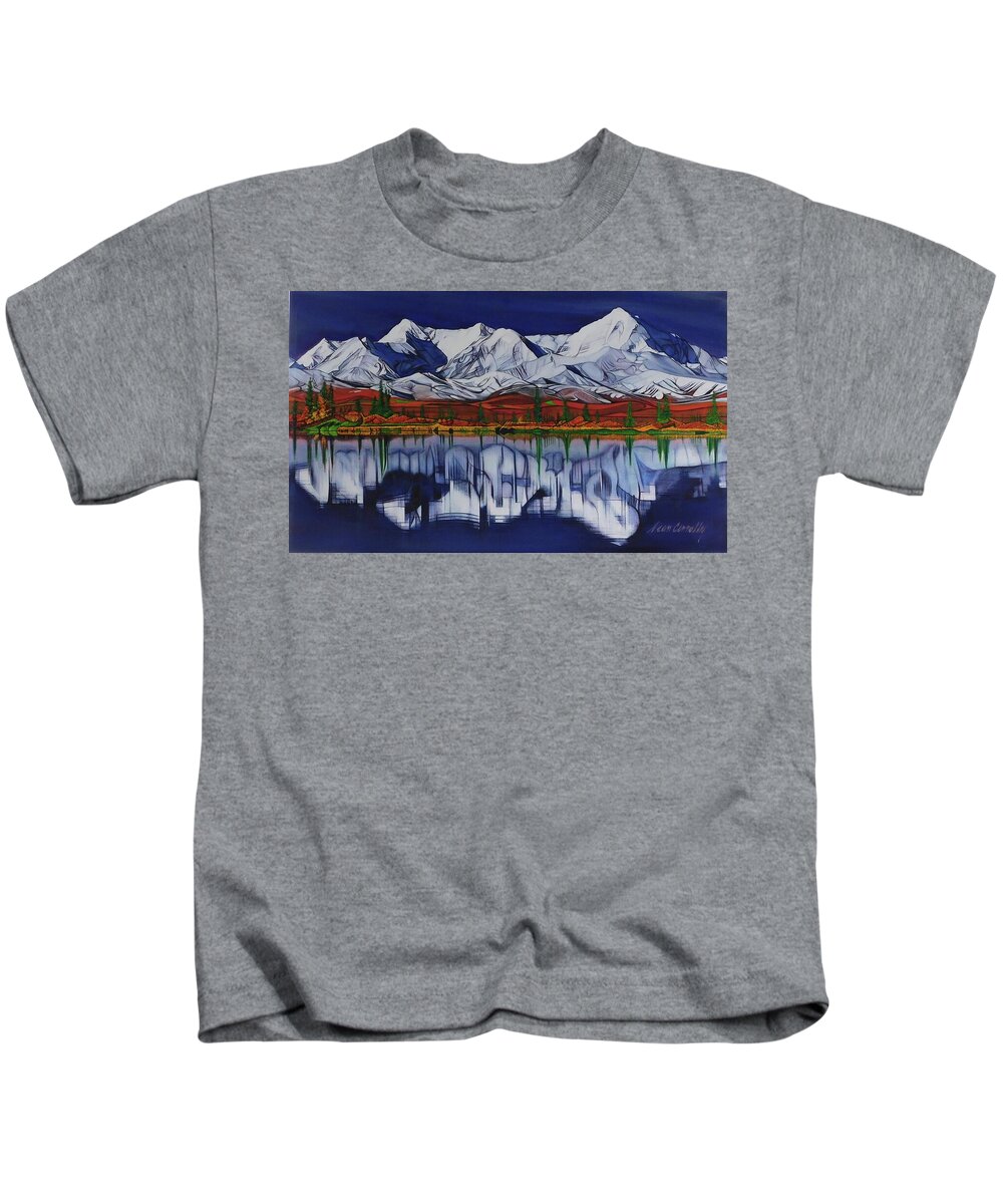 Realism Kids T-Shirt featuring the painting Denali by Sean Connolly