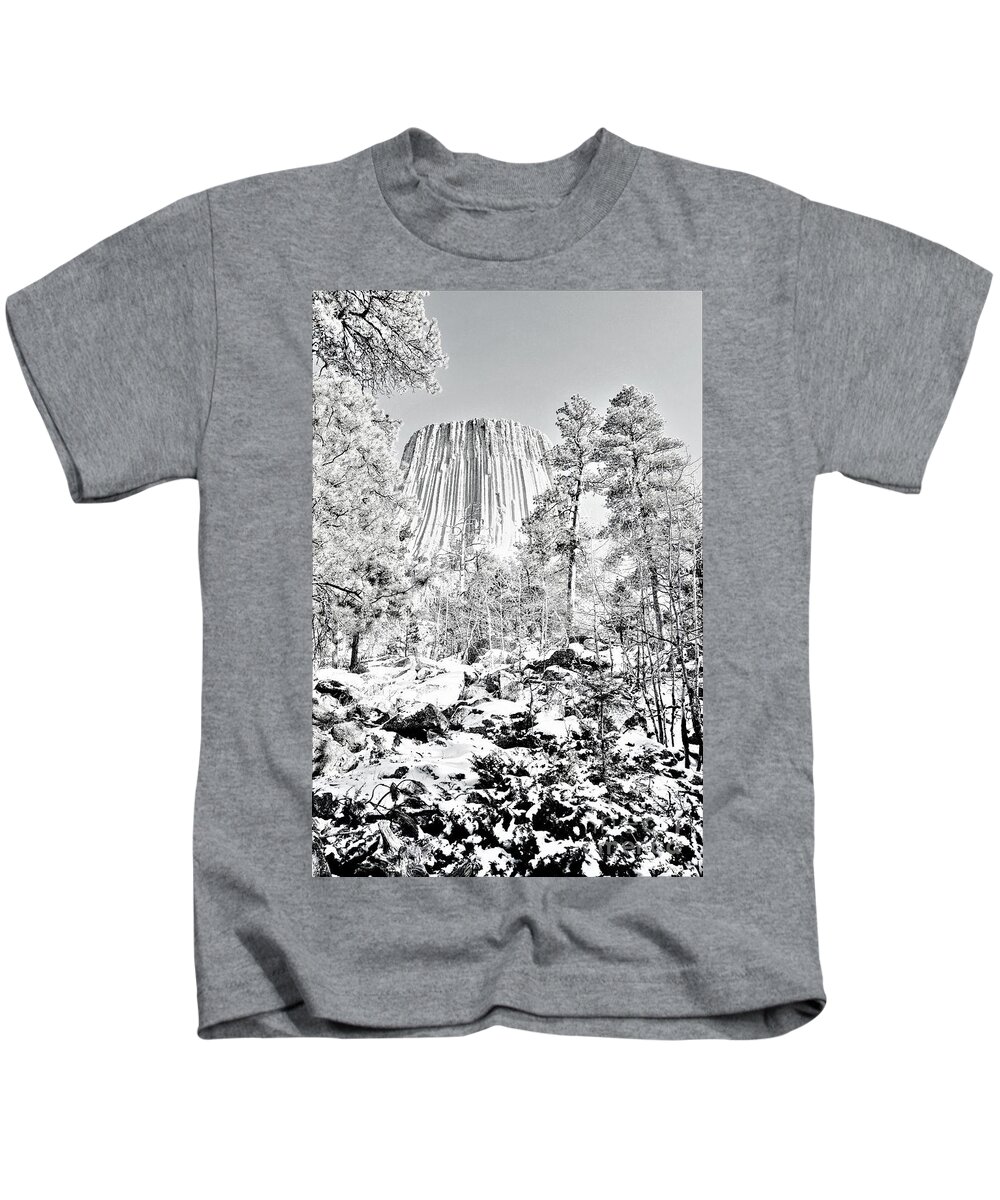 Devils Tower Kids T-Shirt featuring the photograph Devils Tower Wyoming by Merle Grenz