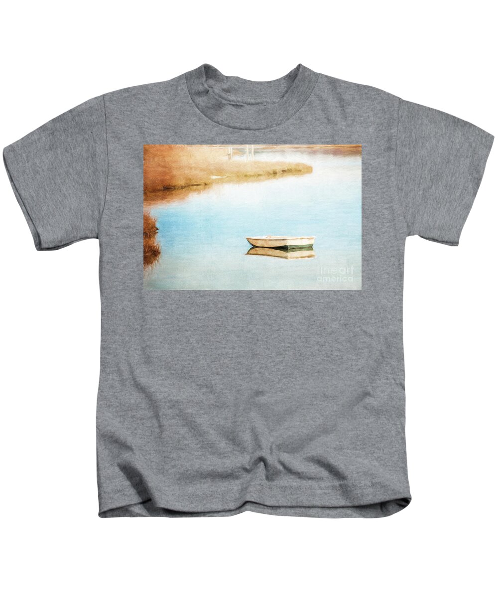 Cape Cod Kids T-Shirt featuring the photograph Dinghy in Eastham by Michael James