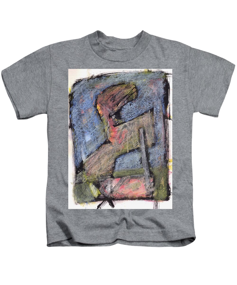Painting Kids T-Shirt featuring the pastel Dinosaur by JC Armbruster