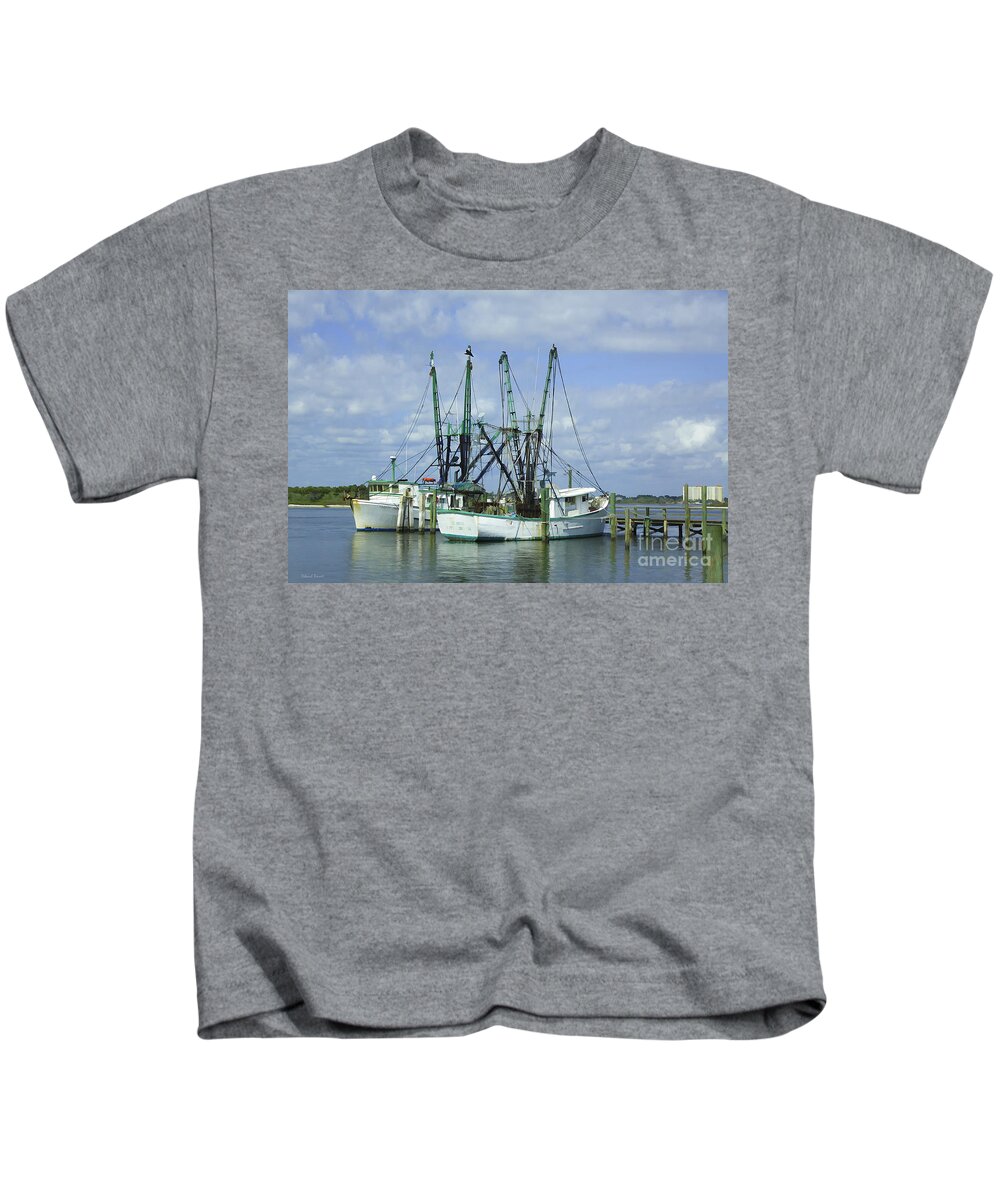 Fishing Kids T-Shirt featuring the photograph Docked In Port Orange by Deborah Benoit
