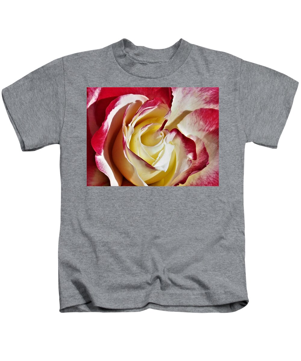 Rose Kids T-Shirt featuring the photograph Double Delight Rose by Jerry Connally