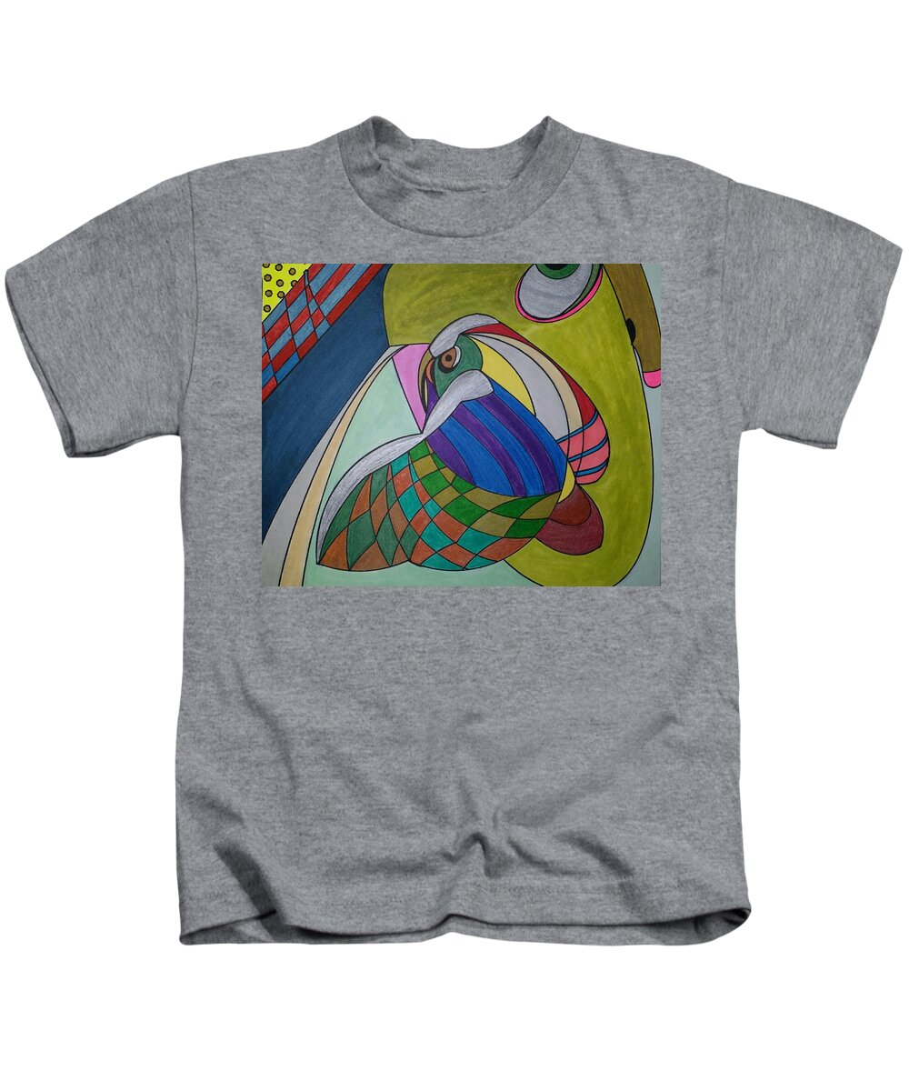 Geometric Art Kids T-Shirt featuring the glass art Dream 269 by S S-ray