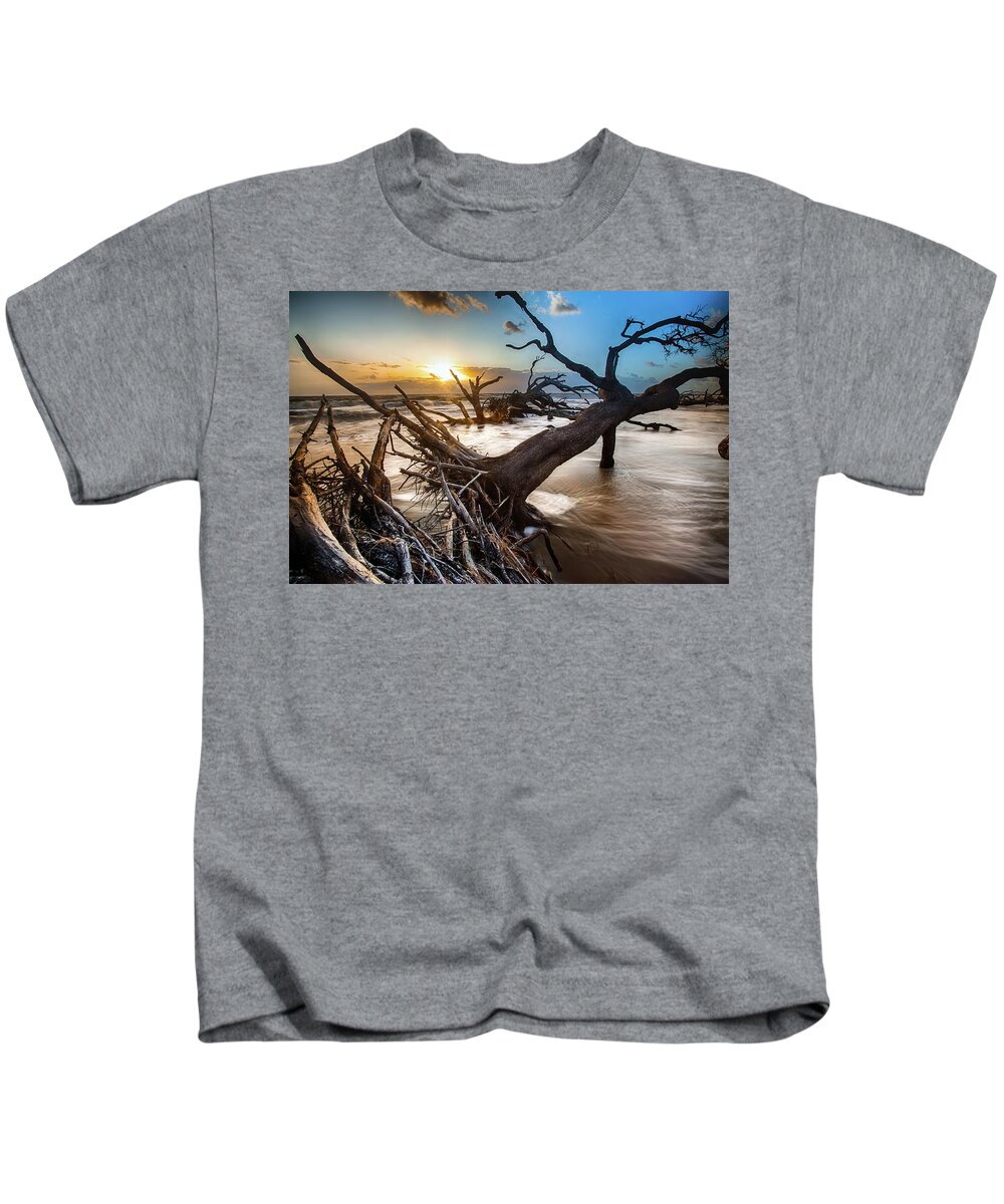 Landscape Kids T-Shirt featuring the photograph Driftwood Beach 7 by Dillon Kalkhurst