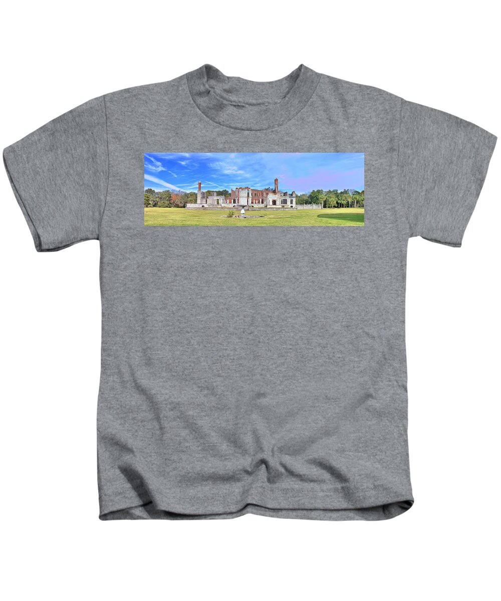 13032 Kids T-Shirt featuring the photograph Dungeness Ruins by Gordon Elwell