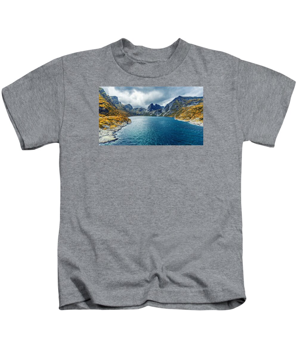 Lake Kids T-Shirt featuring the photograph Dupfjorden by James Billings