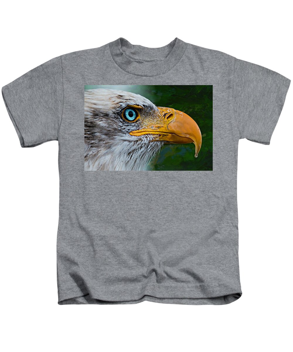 Eagle Kids T-Shirt featuring the photograph Eagle Eye by Ally White