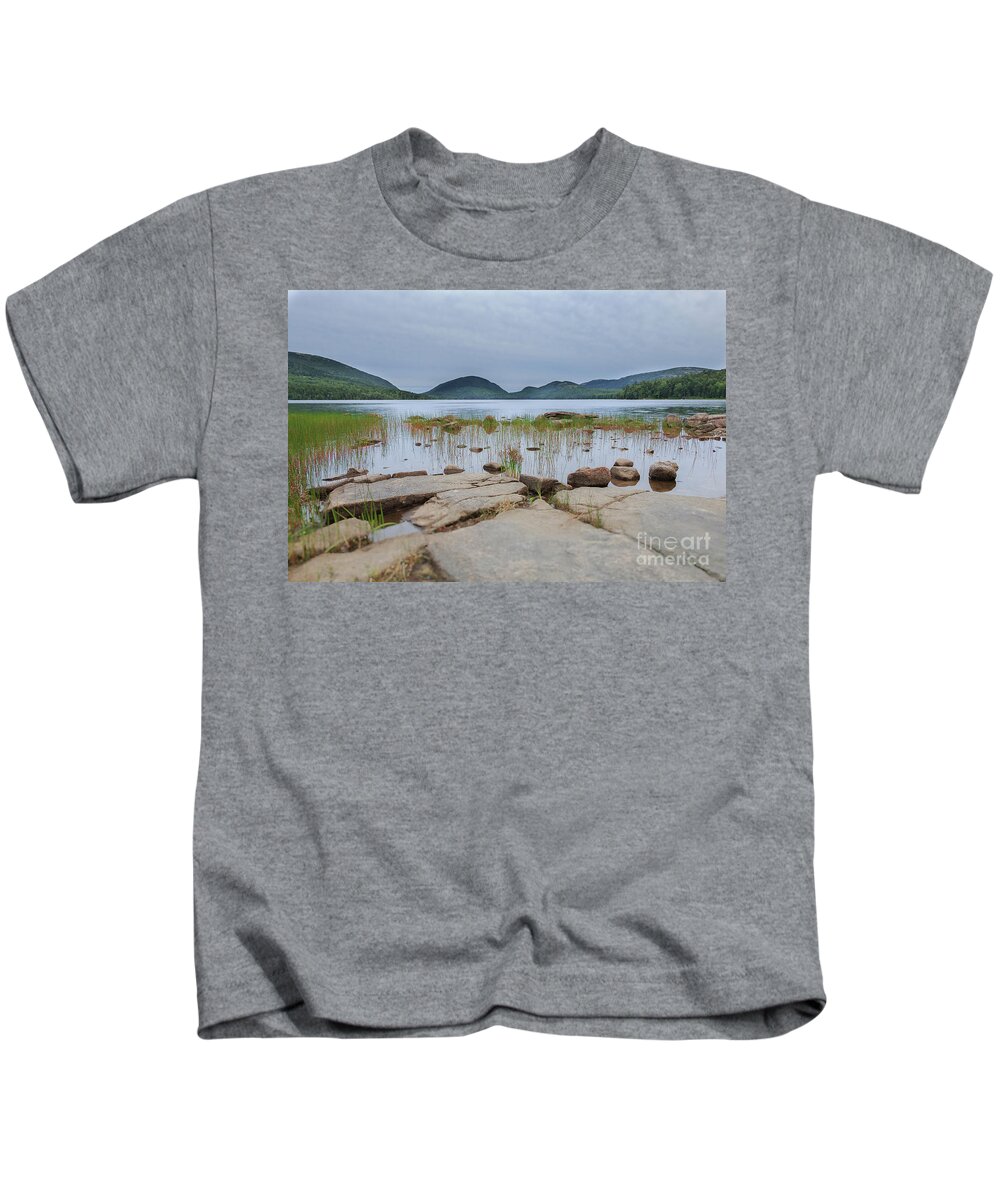 #elizabethdow Kids T-Shirt featuring the photograph Eagle Lake Acadia National Park by Elizabeth Dow