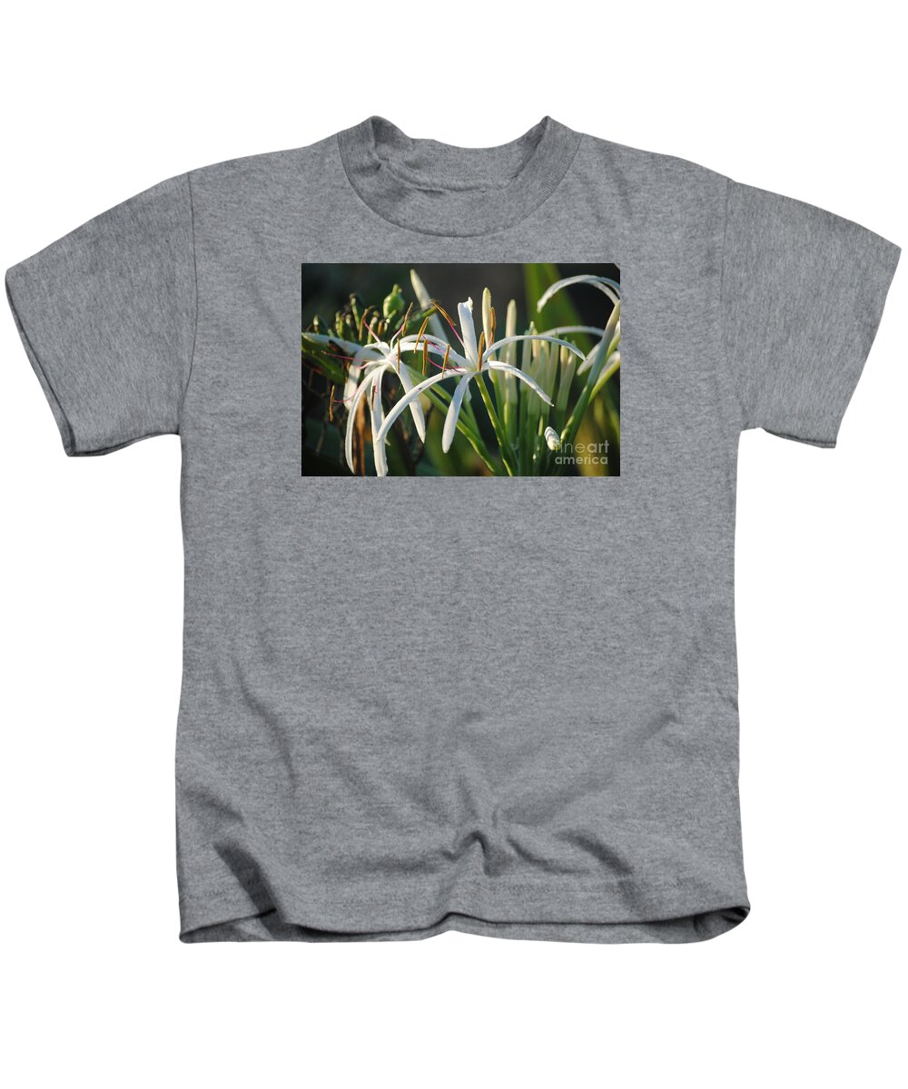 Flowers Kids T-Shirt featuring the photograph Early morning Lily by LeeAnn Kendall