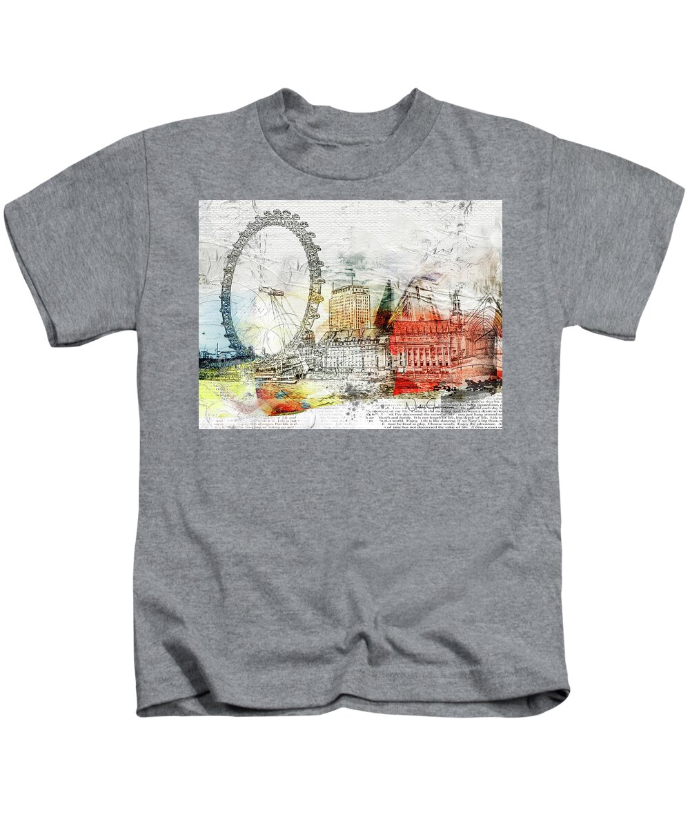 London Kids T-Shirt featuring the digital art Embrace Life by Nicky Jameson