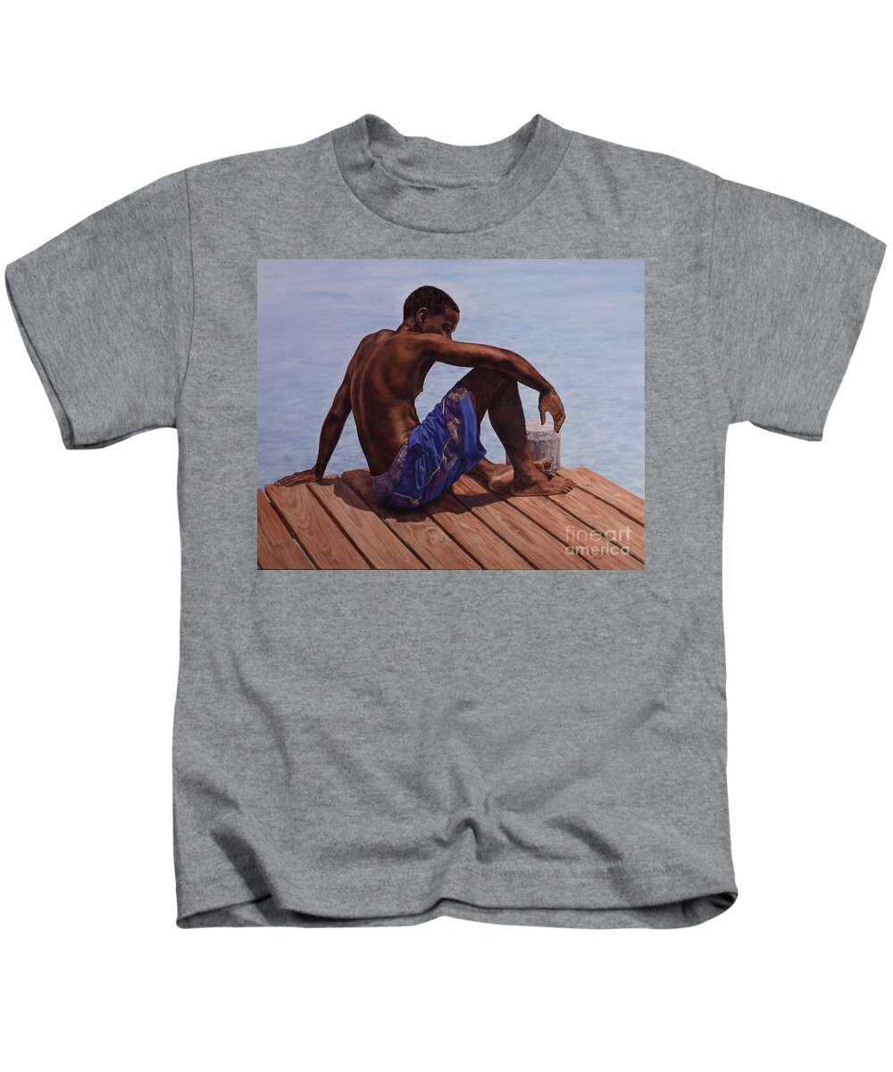 Roshanne Kids T-Shirt featuring the painting Endless Summer by Roshanne Minnis-Eyma