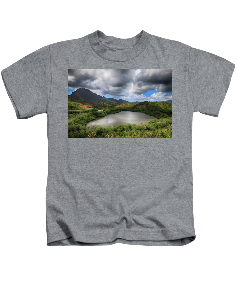 Menehune Fish Pond Kids T-Shirt featuring the photograph Everything by Laurie Search