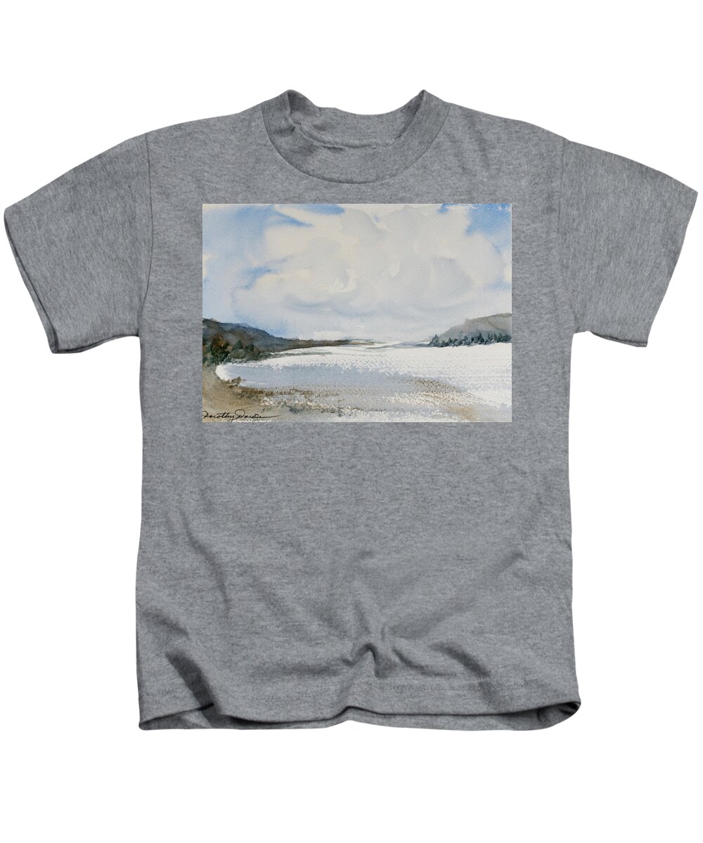 Afternoon Kids T-Shirt featuring the painting Fair Weather or Foul? by Dorothy Darden
