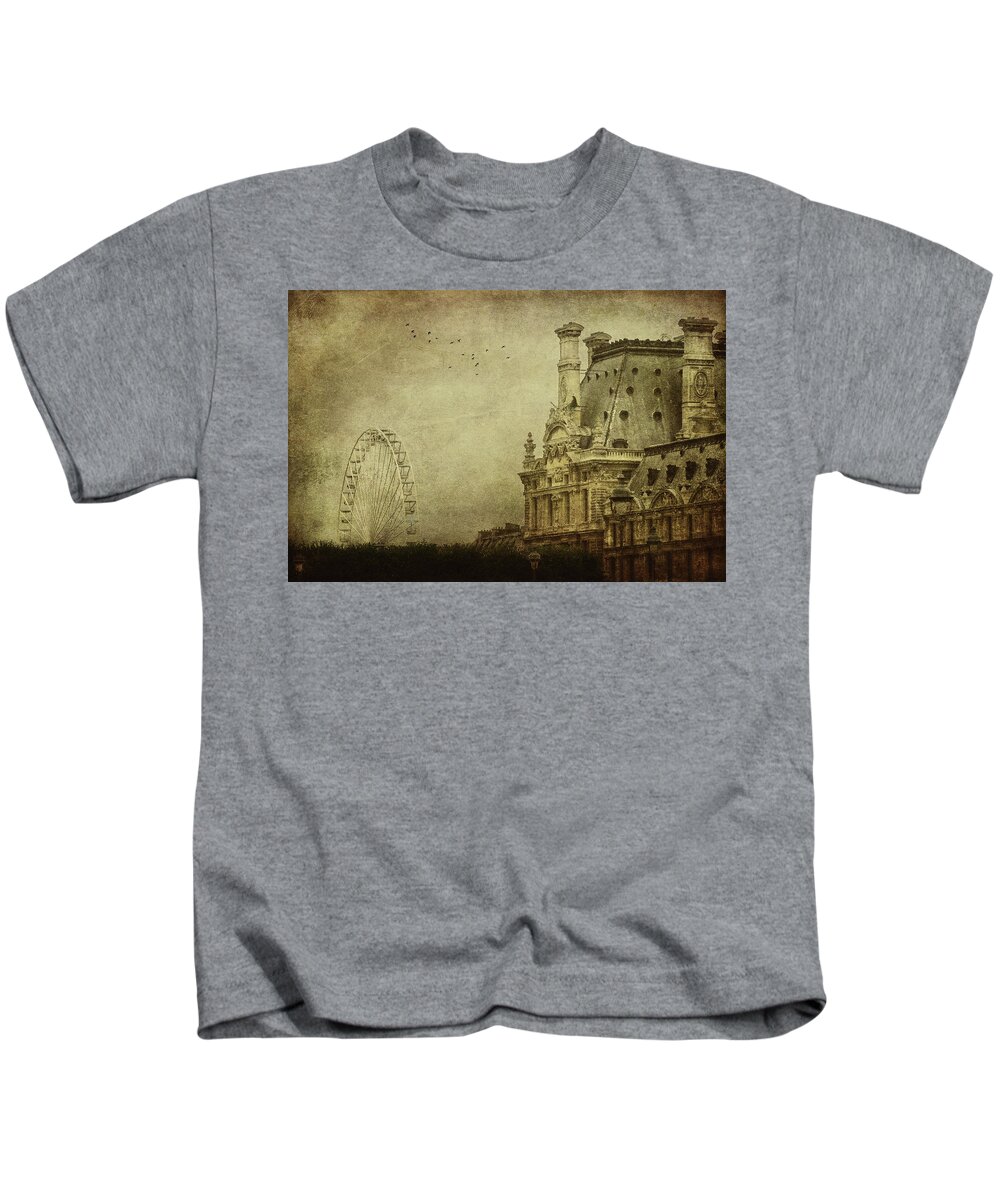 Louvre Kids T-Shirt featuring the photograph Fairground by Andrew Paranavitana
