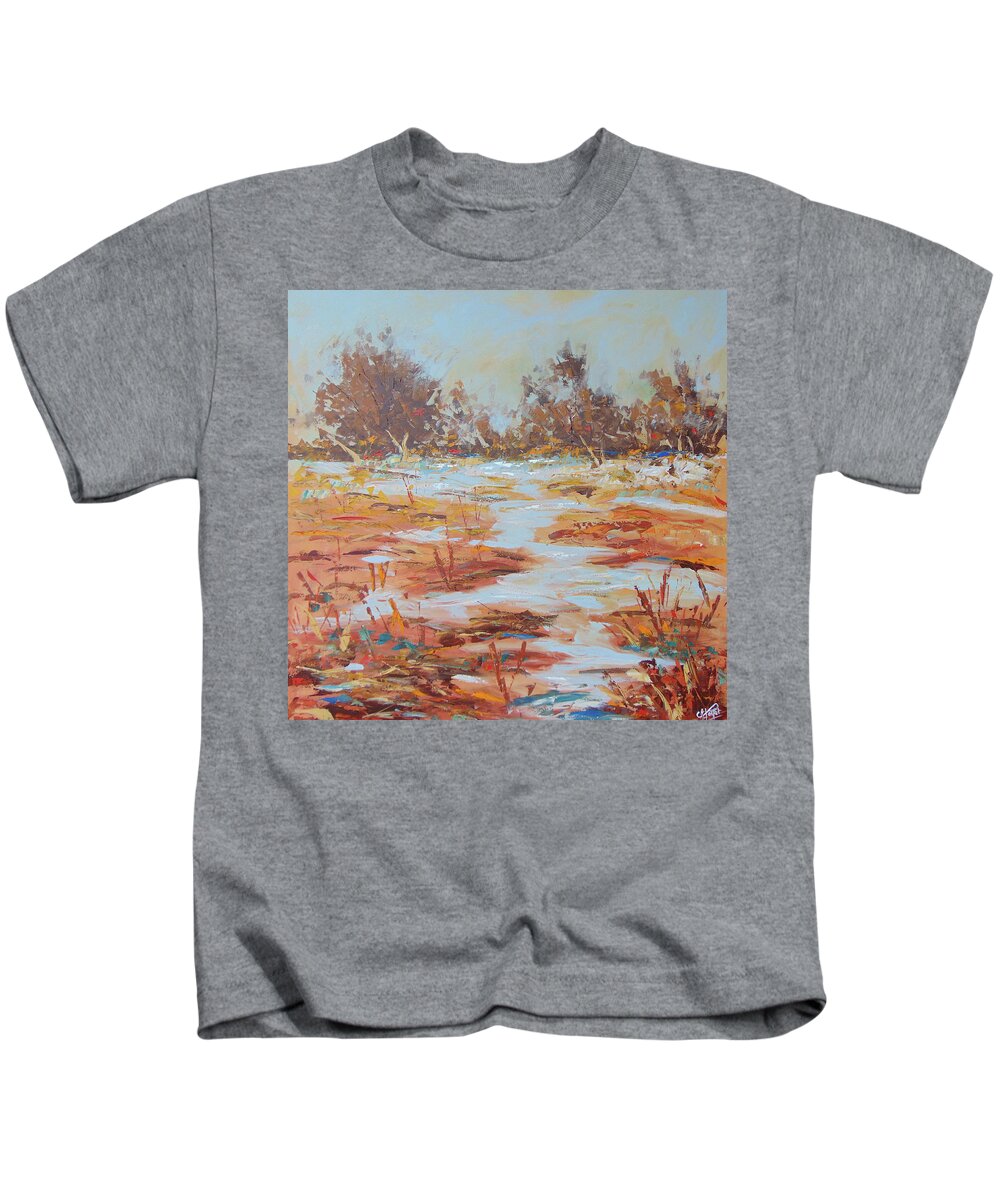 Provence. Frederic Payet Kids T-Shirt featuring the painting Fall in Provence by Frederic Payet