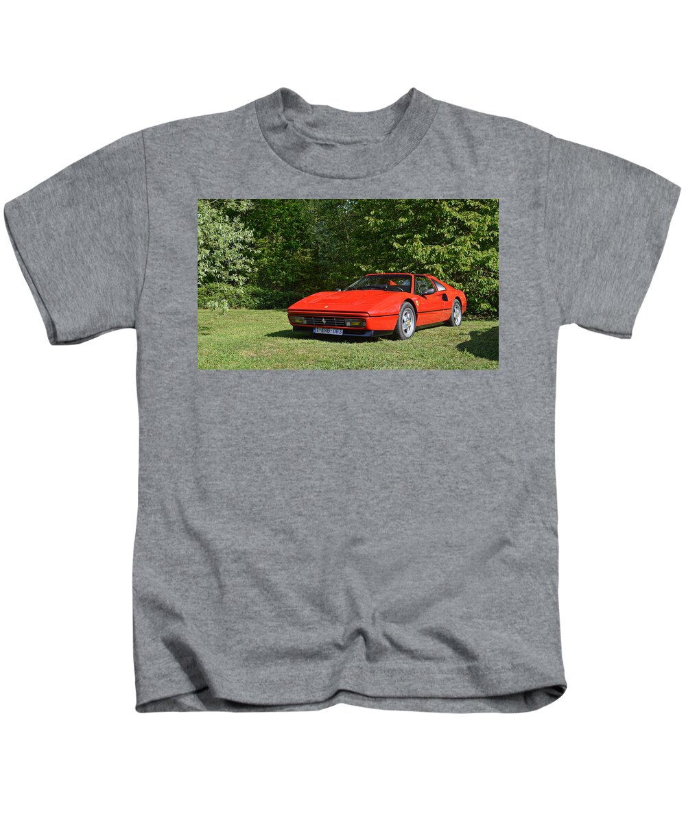 Ferrari Kids T-Shirt featuring the photograph Ferrari 328 by Sportscars OfBelgium