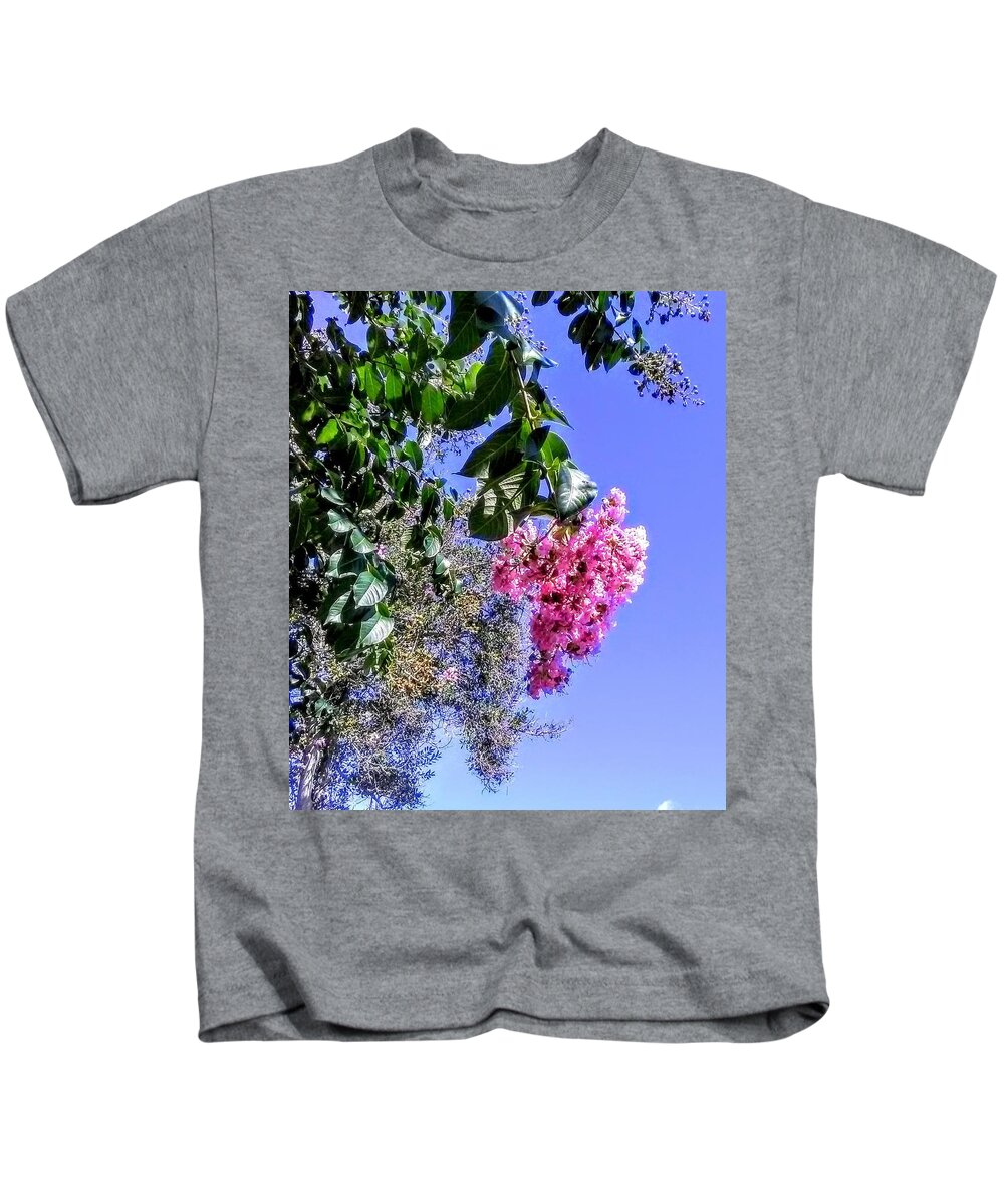 Flowering Tree Kids T-Shirt featuring the photograph Floral Essence by Suzanne Berthier