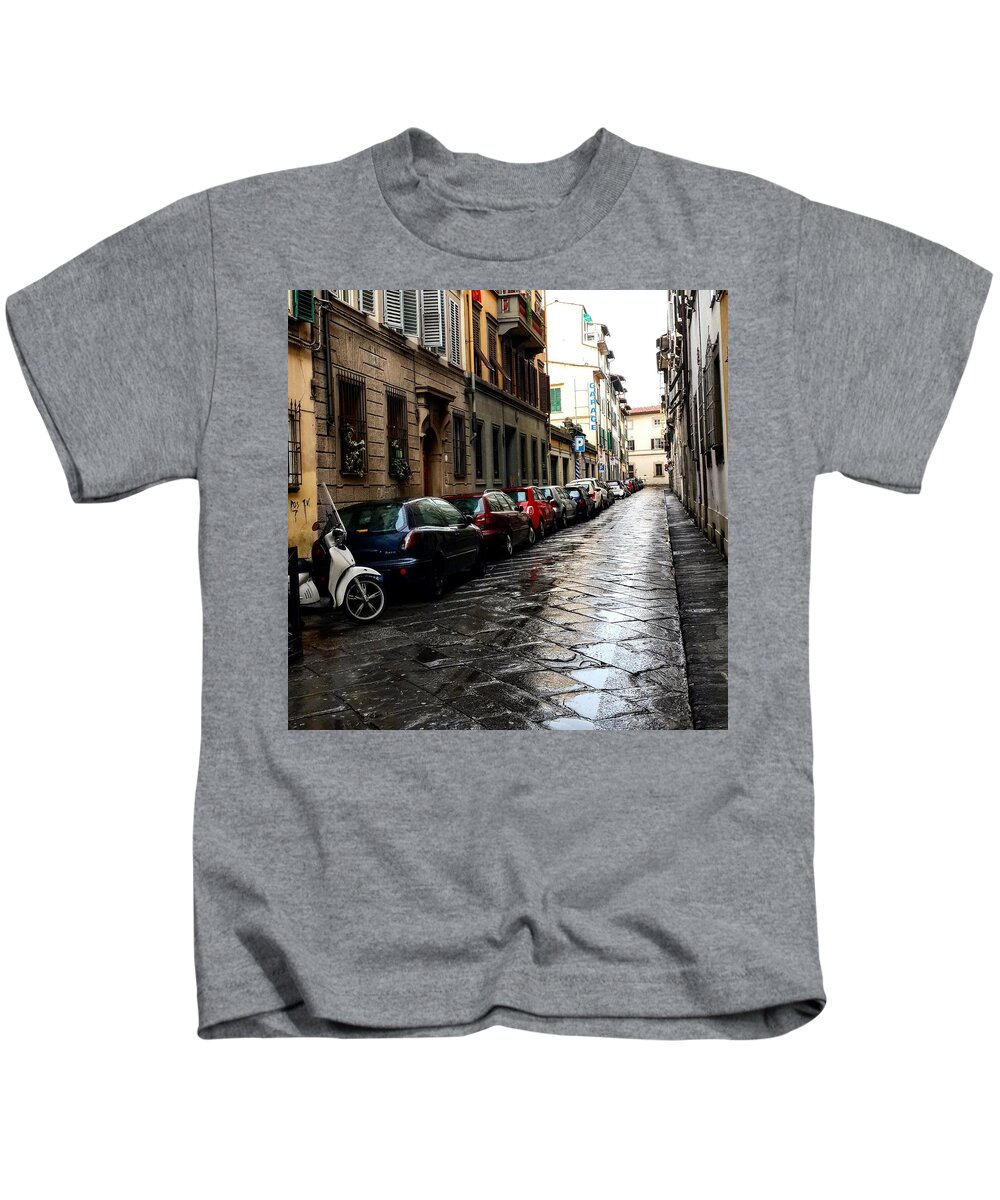 Florence Kids T-Shirt featuring the photograph Florence road by Lush Life Travel