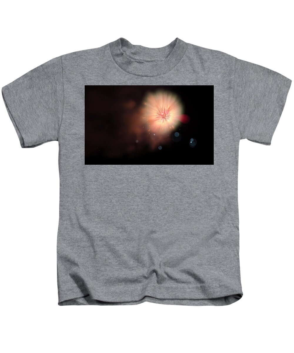 Fireworks Kids T-Shirt featuring the photograph Flower for the Fourth by Alex Lapidus