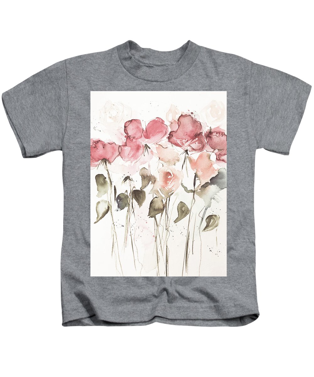 Flower Kids T-Shirt featuring the mixed media Flower Garden by Britta Zehm