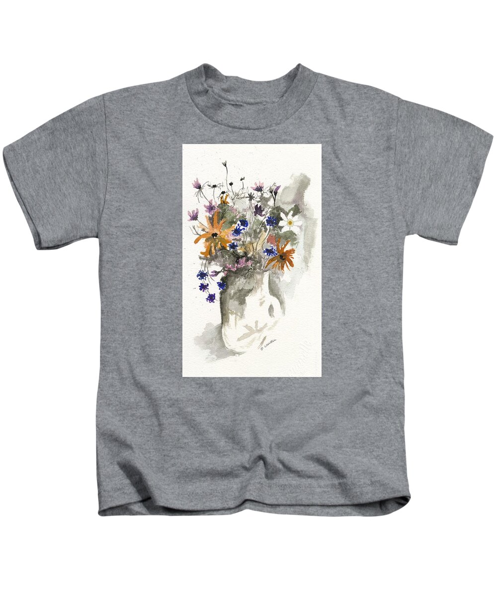 Flower Kids T-Shirt featuring the painting Flower study fifteen by Darren Cannell
