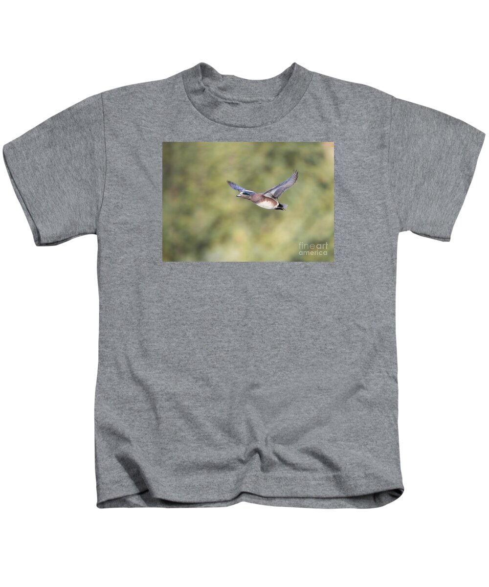 Duck Kids T-Shirt featuring the photograph Fly By by Douglas Kikendall