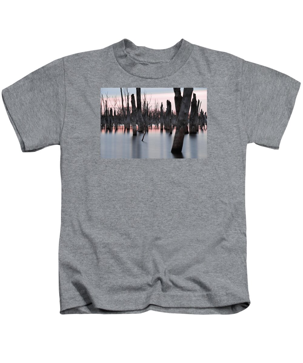 Lake Kids T-Shirt featuring the photograph Forest in the Water by Jennifer Ancker