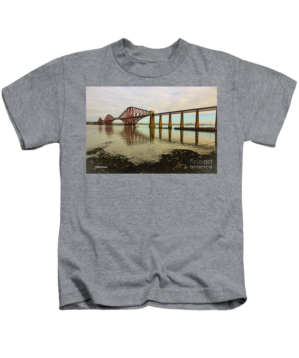 Forth Bridge Kids T-Shirt featuring the photograph Forth Bridge Scotland by Veronica Batterson