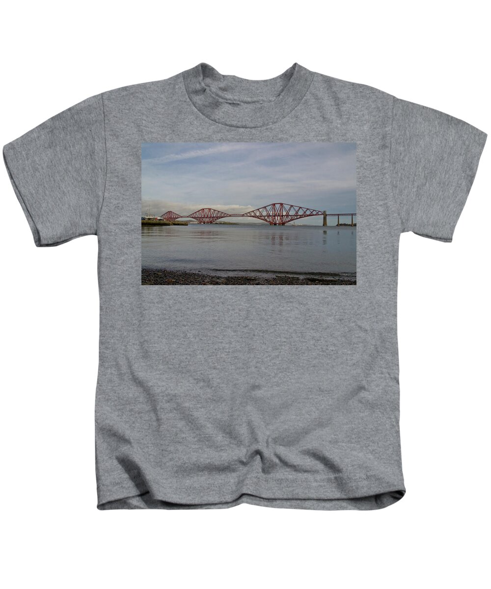 Forth Bridge Kids T-Shirt featuring the photograph Forth Rail Bridge by Elena Perelman