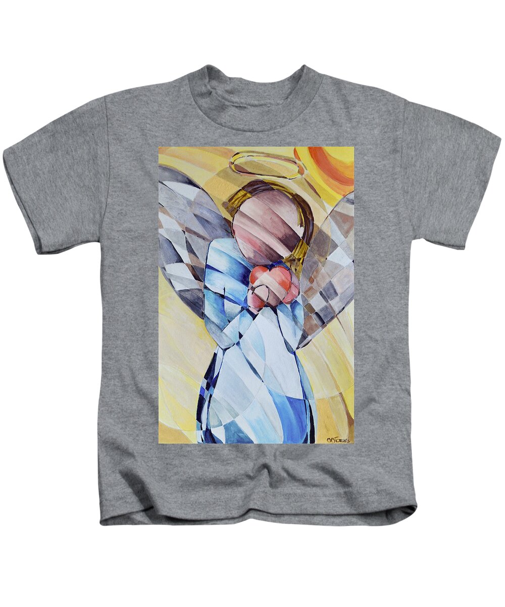 Angel Kids T-Shirt featuring the painting Fractured Angel by Melissa Torres