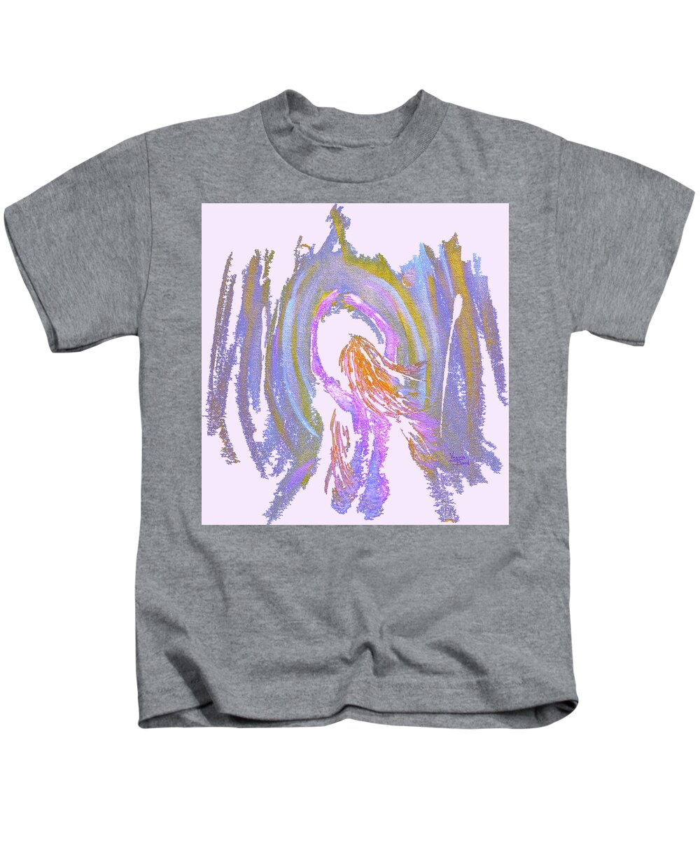 Vibration Of Color And Form Kids T-Shirt featuring the painting Free Spirit by Virginia Bond