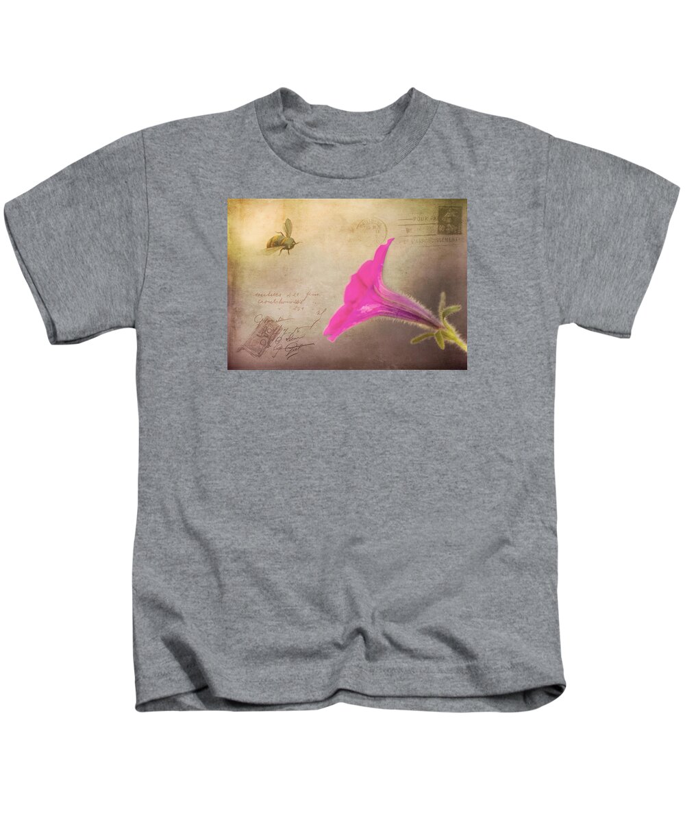 Postcard Kids T-Shirt featuring the photograph French Post by Cathy Kovarik