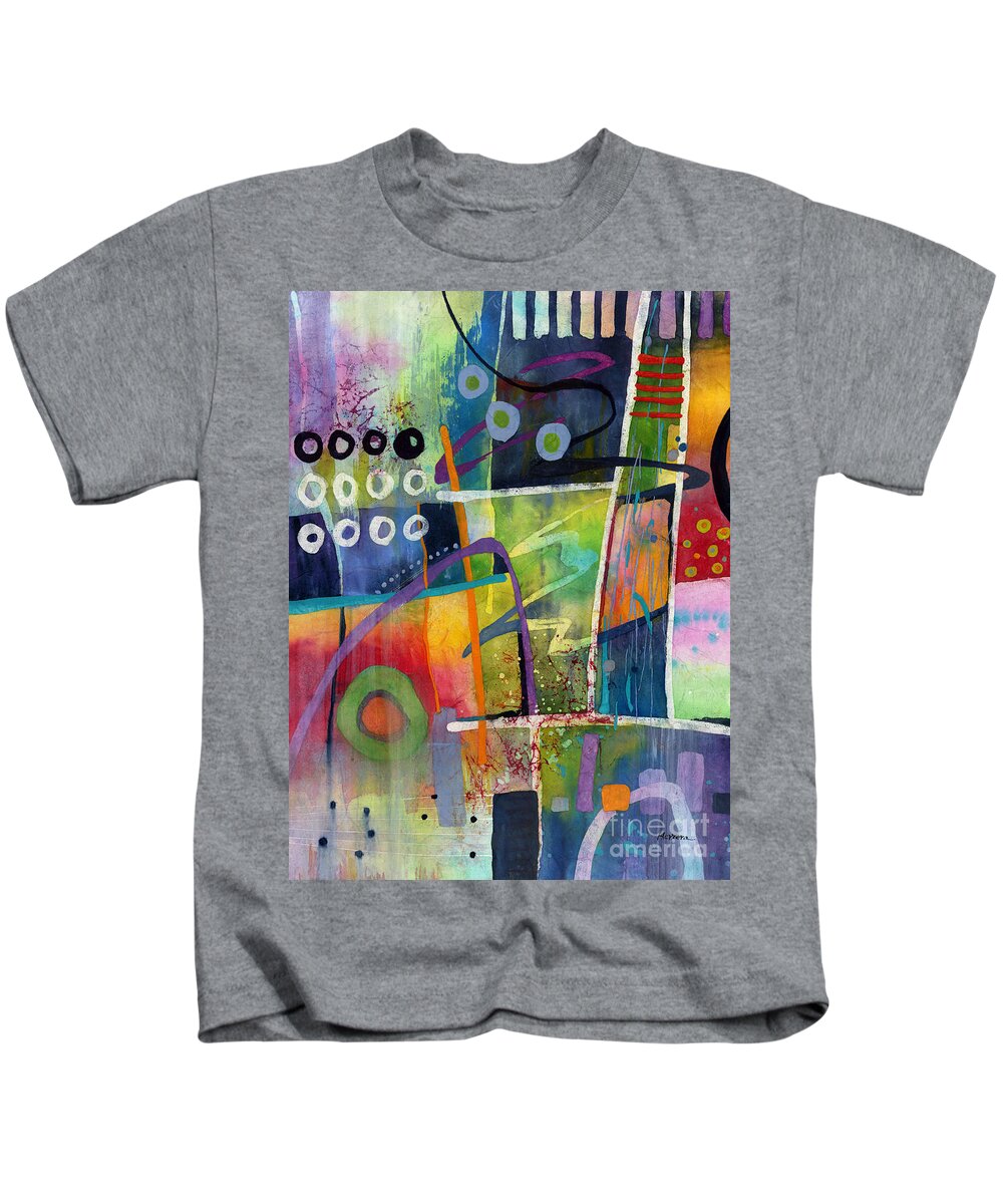 Abstract Kids T-Shirt featuring the painting Fresh Jazz by Hailey E Herrera