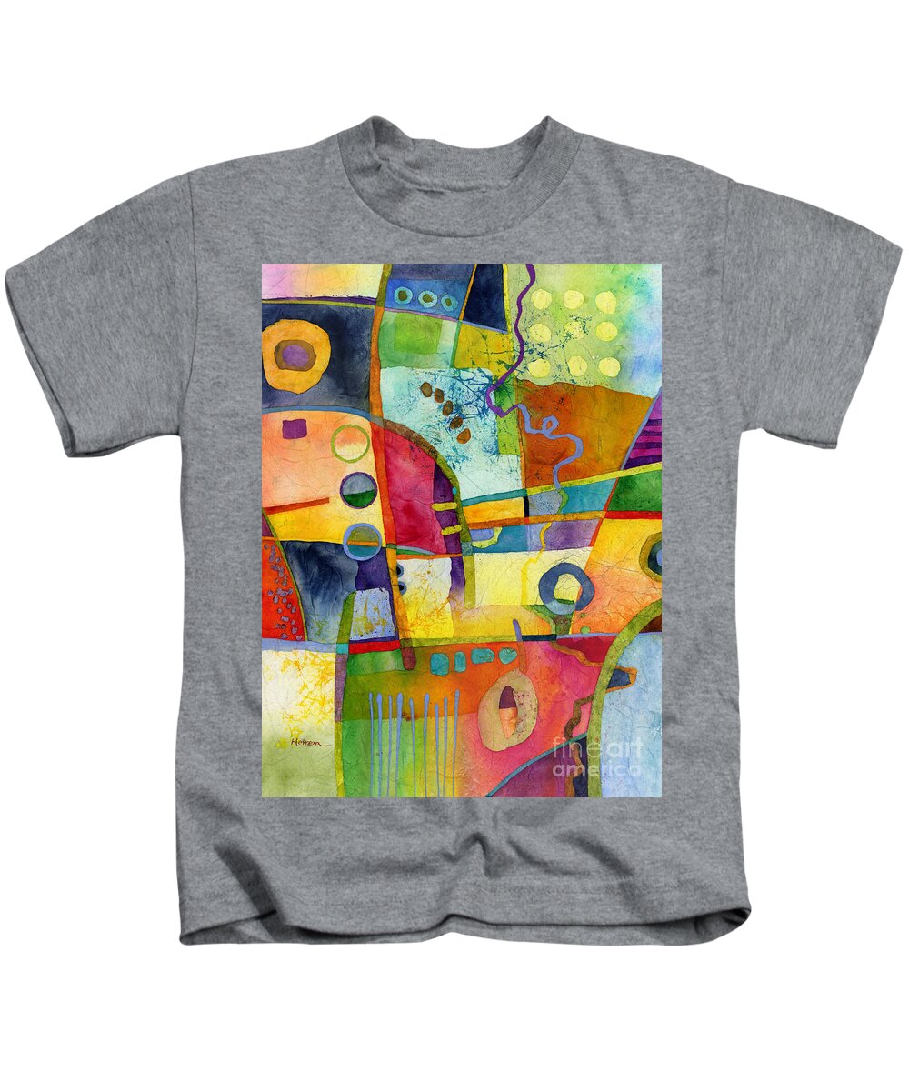 Abstract Kids T-Shirt featuring the painting Fresh Paint by Hailey E Herrera