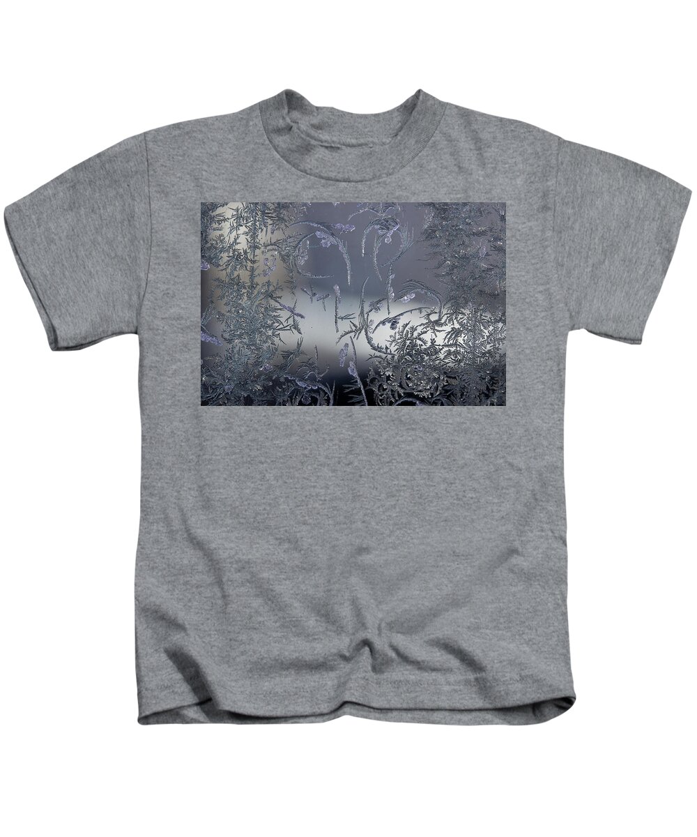Frost Macro Kids T-Shirt featuring the photograph Frost Series 8 by Mike Eingle