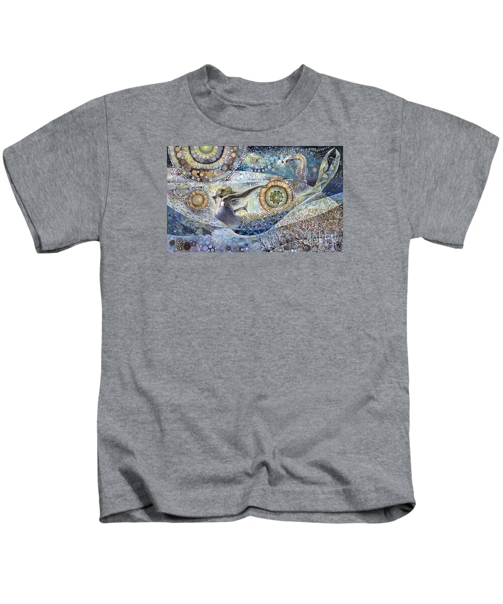 Galaxy Kids T-Shirt featuring the painting Galaxy of Love by Manami Lingerfelt