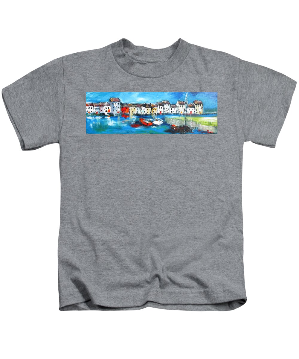 Galway Kids T-Shirt featuring the painting Galway Panorama by Mary Cahalan Lee - aka PIXI