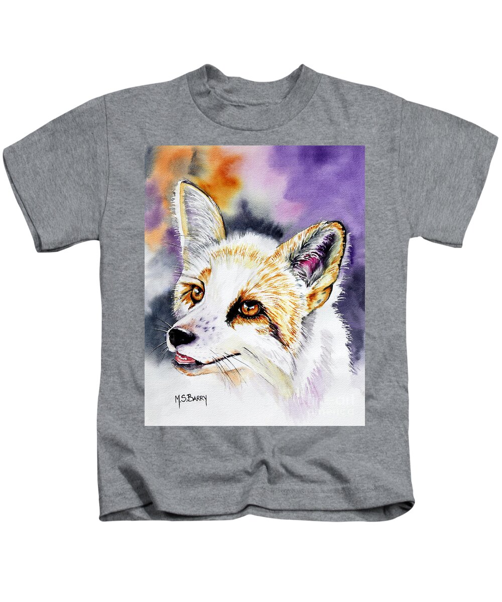 Fox Kids T-Shirt featuring the painting Gambit by Maria Barry