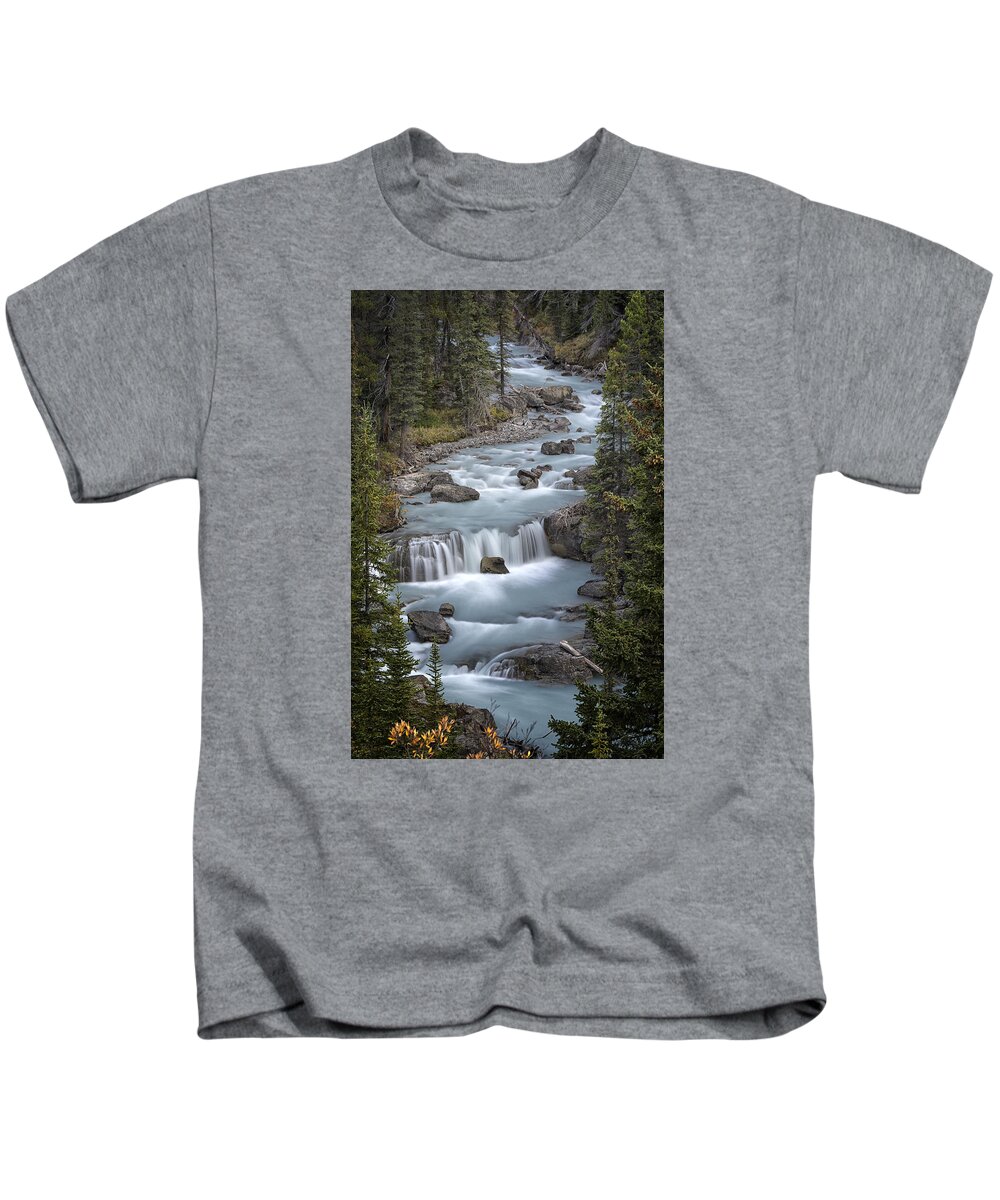 Canada Kids T-Shirt featuring the photograph Glacial Flow by Robert Fawcett