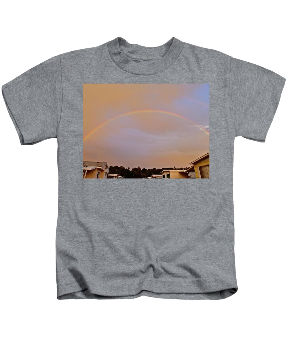 Rainbow Kids T-Shirt featuring the photograph God's Promise by Diana Hatcher